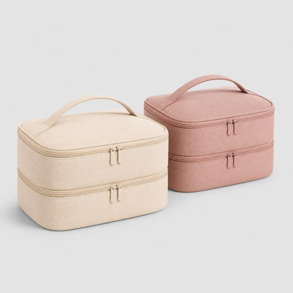 Lot de deux sacs de rangement cosmétique grande capacité