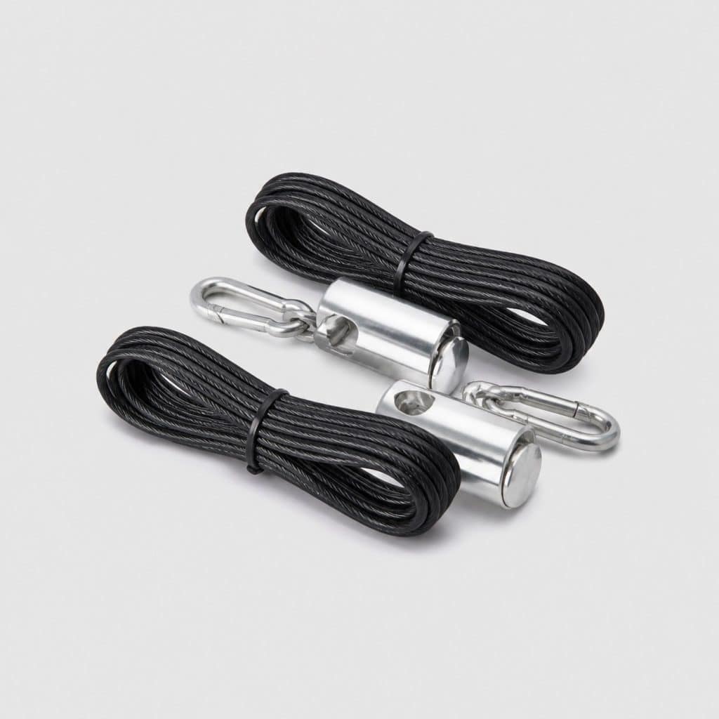 Kit de deux cordes de suspension avec goupilles en aluminium