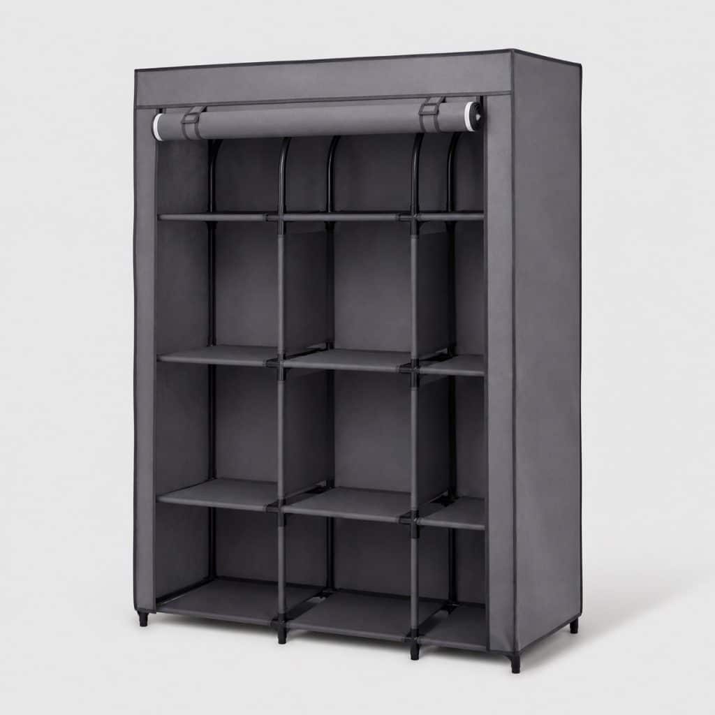 Armoire pliante à arceaux avec neuf compartiments sur fond clair