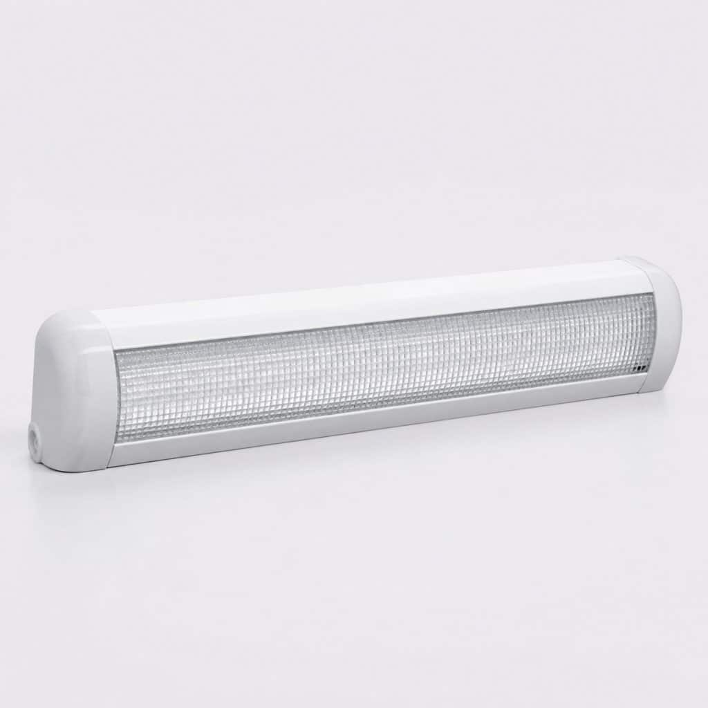 Lampe d'auvent blanche sur fond clair