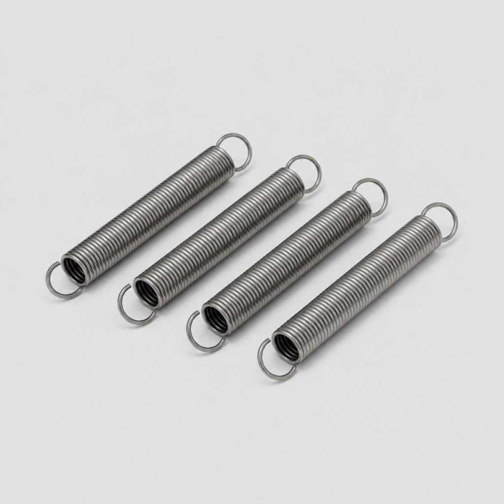 Lot de 4 ressorts de tension en acier avec boucle intégrée